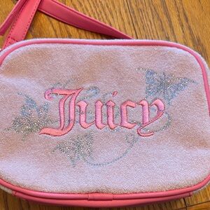 Juicy Couture Pink and Silver Embroidered Bag
